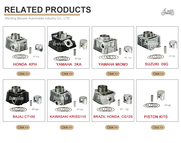 Kcn Bore 63.5mm 196cc Tiger Spare Parts Aluminum Motorcycle Accessories