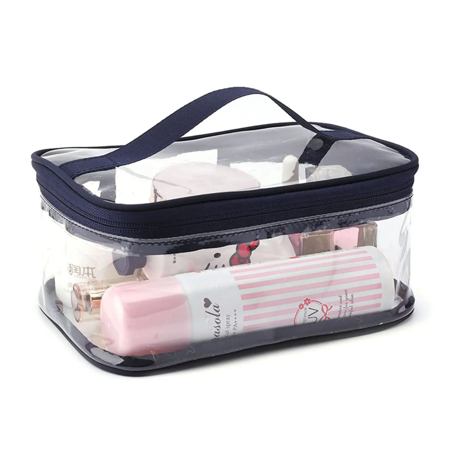 Custom Travel Storage Toiletry Organizer Wash Makeup Bag Portable PVC Cosmetic Bags Transparent Swimming Waterproof Bag supplier