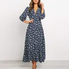 Summer Clothes Spring And Summer Mid Sleeve V Neck Floral Skirt Womens Girl Clothes Dress Dresses