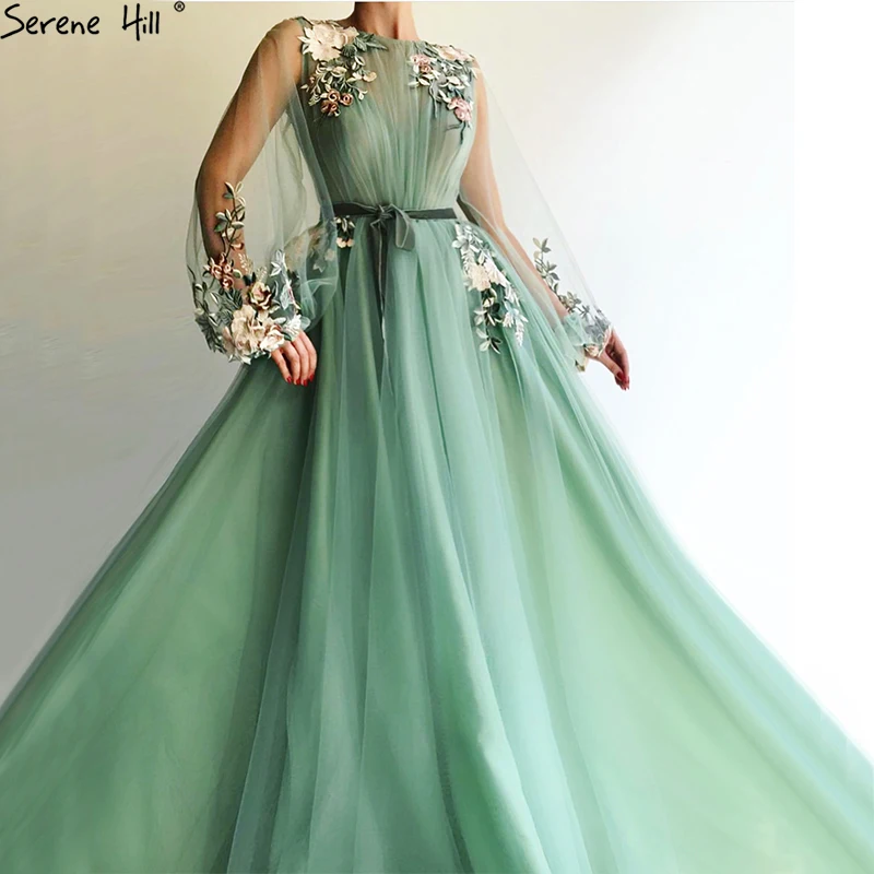 Mint Green A Line Evening Dresses 2021 ...