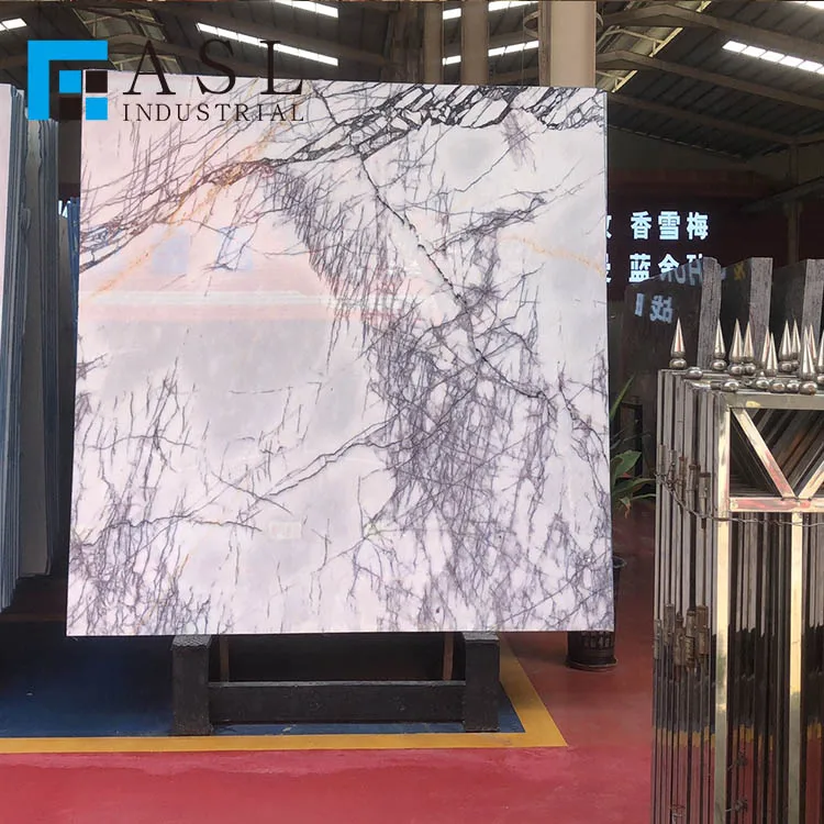 Beautiful best quality hot sale natural Turkish lilac marble slabs with purple veins marbre milac lilas tile