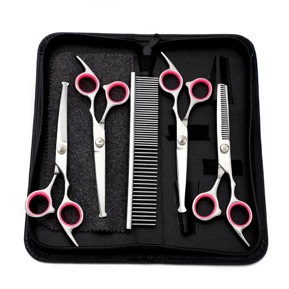 factory direct sale upward curve and downward pet scissors set 6 inch pet scissors kit dog grooming scissors set