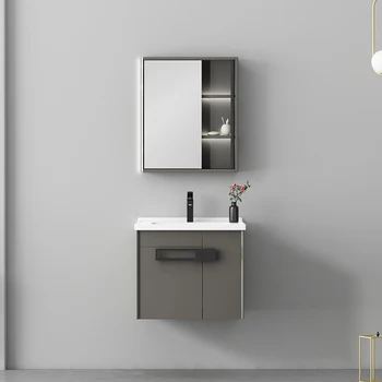 Quality Furniture Waterproof plywood Bathroom Vanities Sink Wall Mounted Bathroom Cabinets And Vanities Set