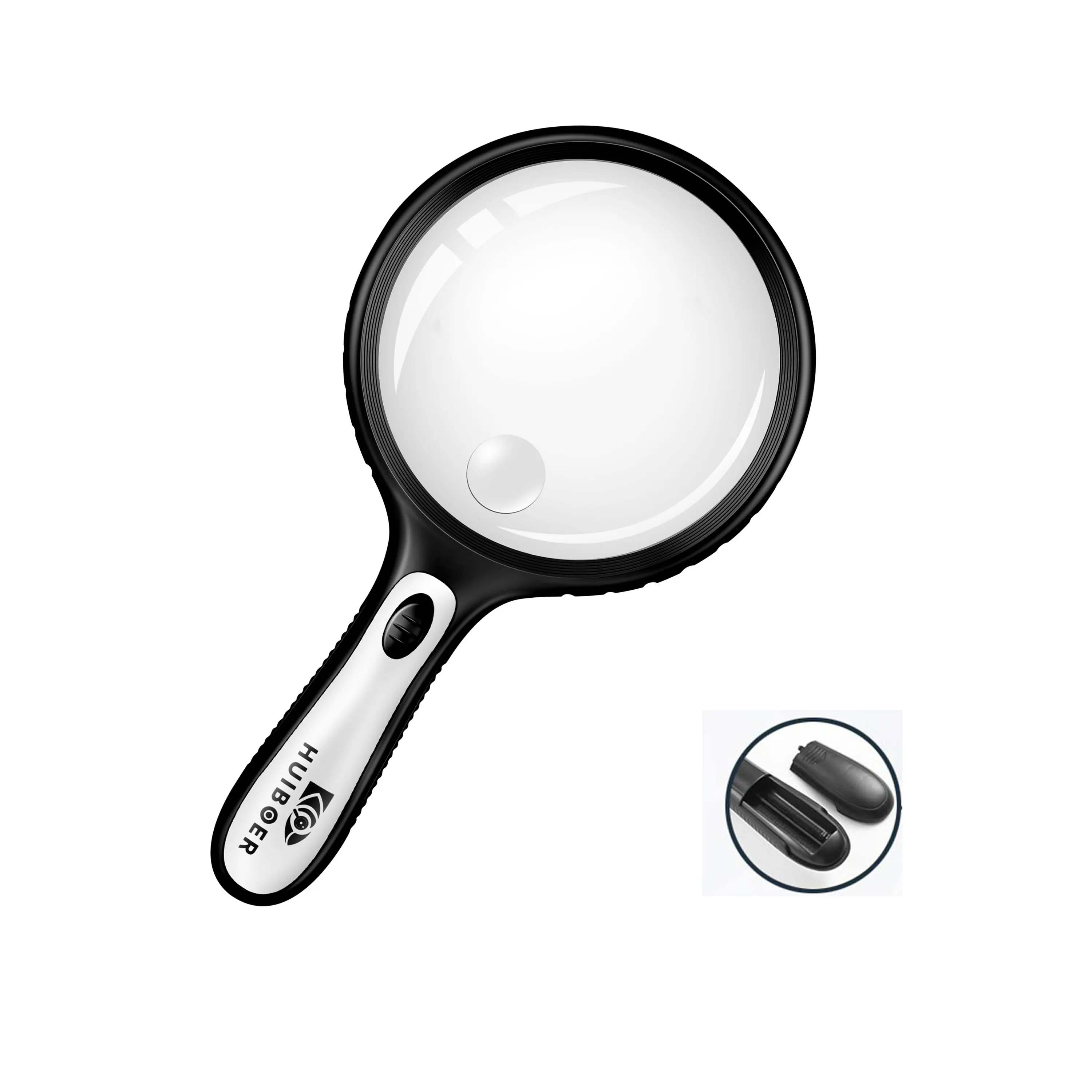 2024新型手持发光二极管屏幕放大镜10x/20x透明放大倍率光学设计阅读发展儿童兴趣