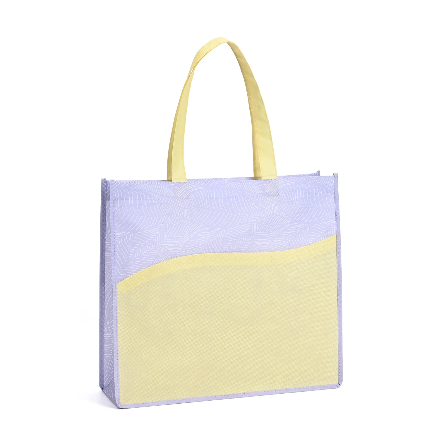 Custom Eco-Friendly RPET Shopping Bag Printed with Logo Pattern and Handle Sustainable Non-Woven Design supplier