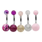 Navel Ring Belly Navel Ring Factory Free Sample Multi Color Barbell Jewelry Belly Navel Piercing Ring