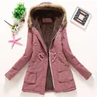 2021 Wholesale Womens Thicken Fleece Hoody Jacket Coat Winter Faux Fur Hoodies Overcoat Parka