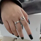 Finger Silver Color Index Finger Ring For Women Lady Lucky Open Ring Accessories Retro Jewelry