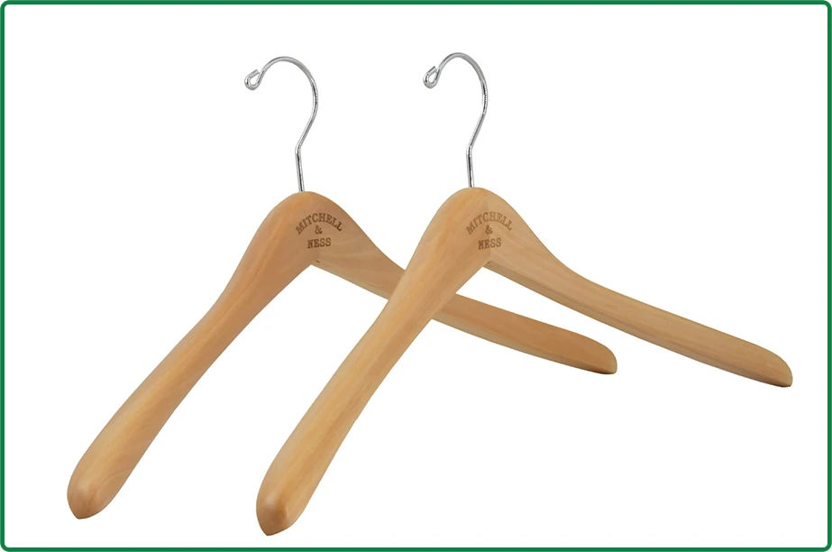 Manufacturer Directly luxury wooden hangers logo custom brand clothes hanger