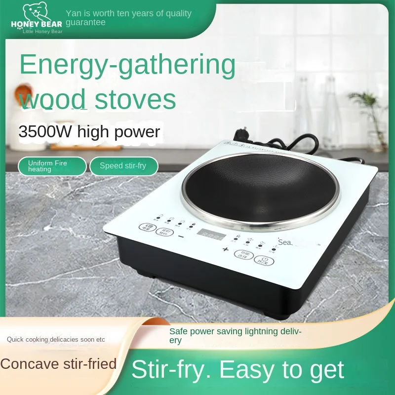 1 Burner 3000W Temperature Sensor Induction Cooktop Stainless Steel Kitchen Equipment Restaurant Use Battery 3500W Capacity