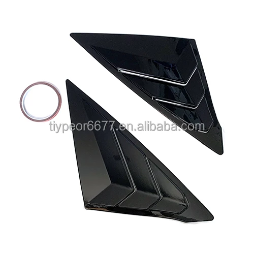 product rear side window louvers compatible for honda civic sedan accessories 2020 2022 racing sport style air vent scoop cover-8