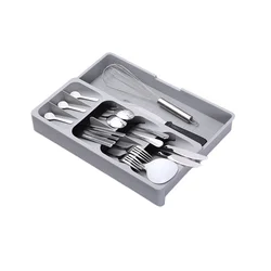 Expandable adjustable kitchen drawers organizer Utensils Silverware Spoon Knife and Fork Rack Set