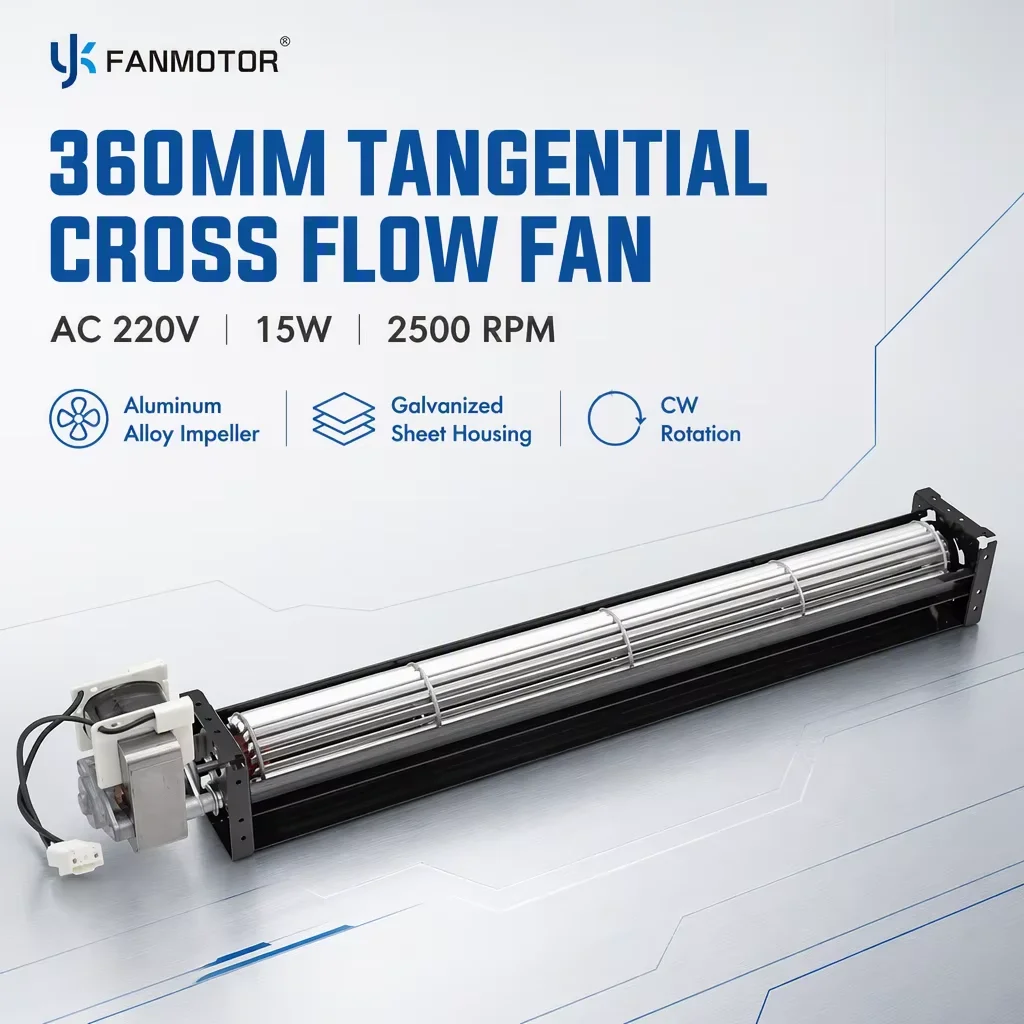 Cross Flow Fan, 220V, 15W, 360mm, Tangential - detail 2