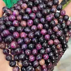 Beads Wholesale Cheap Price Rough Genuine Galaxy Purple Tiger Eye Beads Bracelet Stone Beads 6mm 8mm 10mm