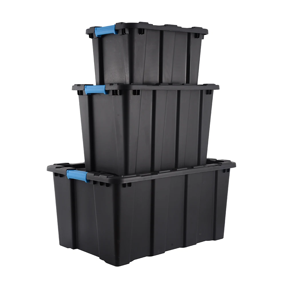 Customised 80L stackable heavy duty plastic storage box