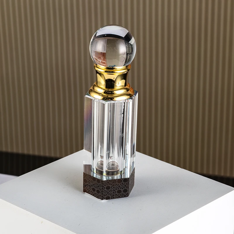 product new products wholesale hot sale bicolor square pillar exquisite glass empty bottle 3ml customizable crystal perfume bottle-7
