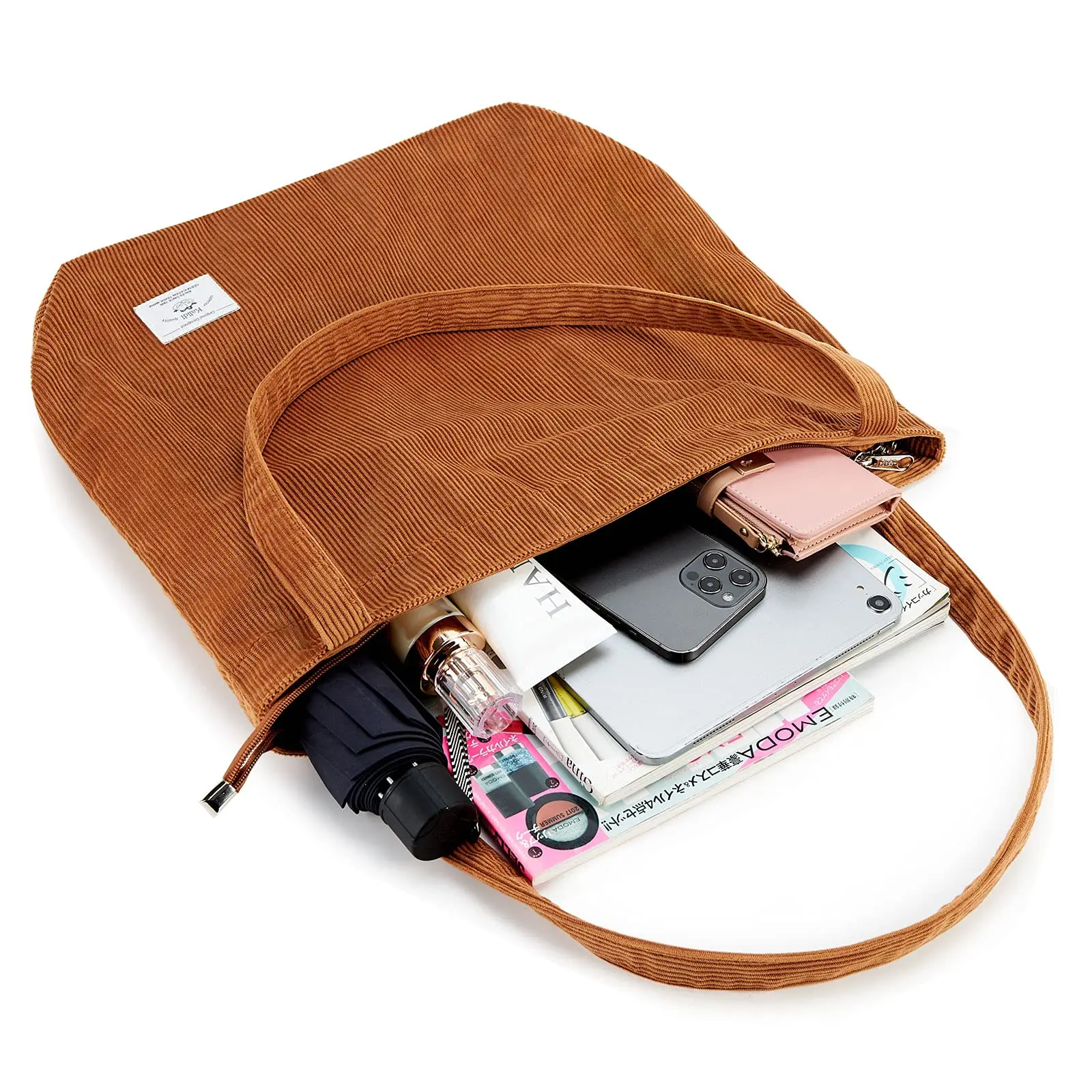 Canvas Shoulder Corduroy Tote Bag for Women Girl Cord Purse With Inner Pocket for Work Beach Lunch Travel factory