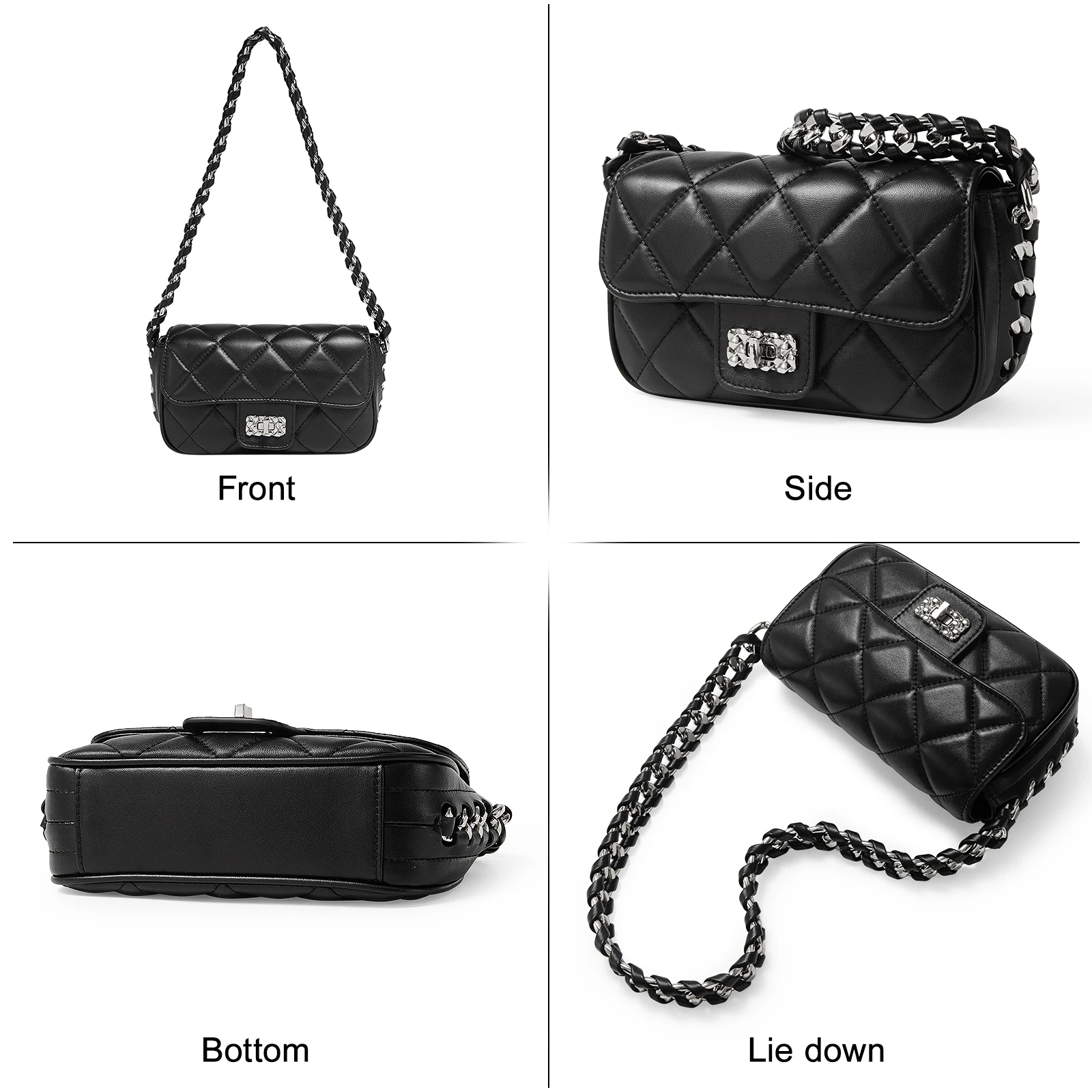 Itamood Genuine Leather Crossbody Bag Fashion Hundred Shoulder Bag With