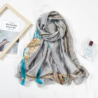 Scarf Hijab Summer Fashion Ladies Scarves Sublimated Printing Silk Scarf Hijab Customize Made Polyester Twill Scarves