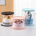 Wedding White Black PET Wholesale Plastic Transparent Round Wedding Cake Box
