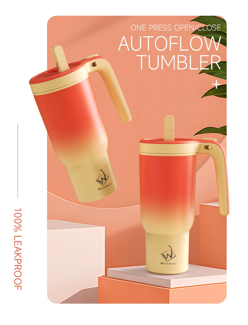 2026 New Design AutoFlow Insulated Leakproof 20Oz Tumbler Thermal Mug Cups supplier