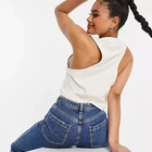 Top 2021 Wholesale Blouse Sweet Solid Sleeveless Crop Top For Women Clothing