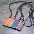 Wood Necklace Woodwood Simple Pendant Engrave Logo Ebony Wood Necklace