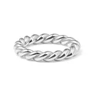 Gold Ring 925 Sterling Silver 2020 Latest Jewelry 18k Gold Plated 3mm Twisted S925 Silver Ring