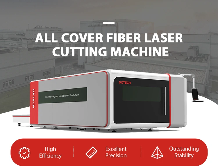 High Power Fiber Optic Laser Cutting With Full Covered For