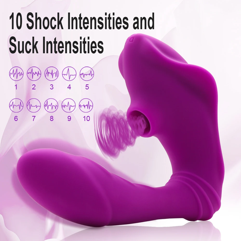 10 Vibration Sucking Modes G Spot Nipple Stimulation Sex Toys Anal Plug