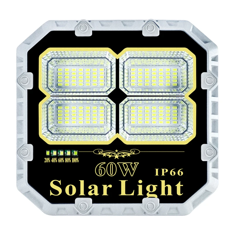 Outdoor solar Led floodlight and remote control 60w 100w 200w 300w 400w portable LED floodlight high brightness light source