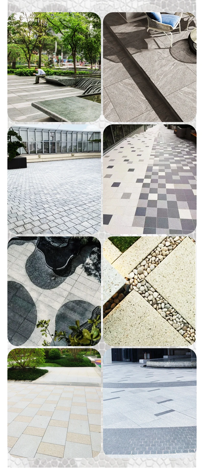 product china modern design grey granite paving stone polished cube tile in custom size 1 year warranty-2