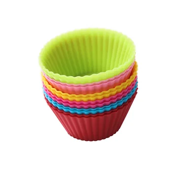 Factory direct food grade Silicone Reusable Baking Cups Muffin Liners Non-Stick Cup Silicone Cupcake