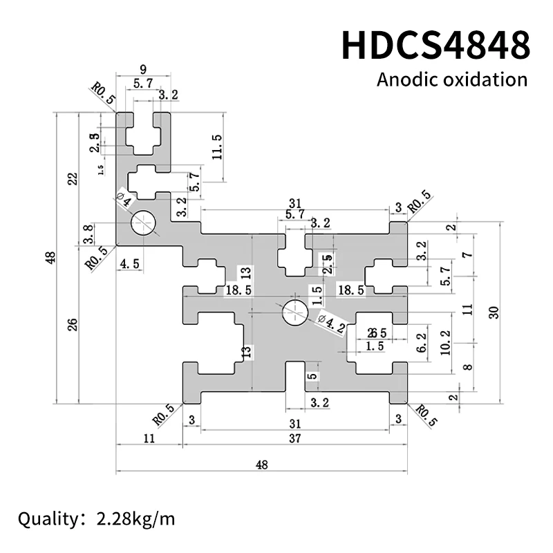 4848 Line Machine Extruded Aluminum Profile Conveyor Belt Synchronous Belt Translation Machine Guide Rail Conveyor Belt supplier