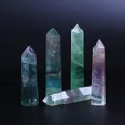 Natural Wholesale Natural Crystal Wand Rainbow Fluorite Wand Point Quartz Crystal Tower For Healing