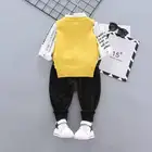 Boy Kids Clothing Spring Autumn 2020 Korean Leisure Boy 3 Pcs Smiling Face Sweater Vest Set Wholesale Children Clothing