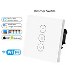 Switch 2 Gang Switch Moes Dimmer Lan Double Rocker Smart Wifi Wall Remote Touch Switch Ewelink Google 1 Gang Led