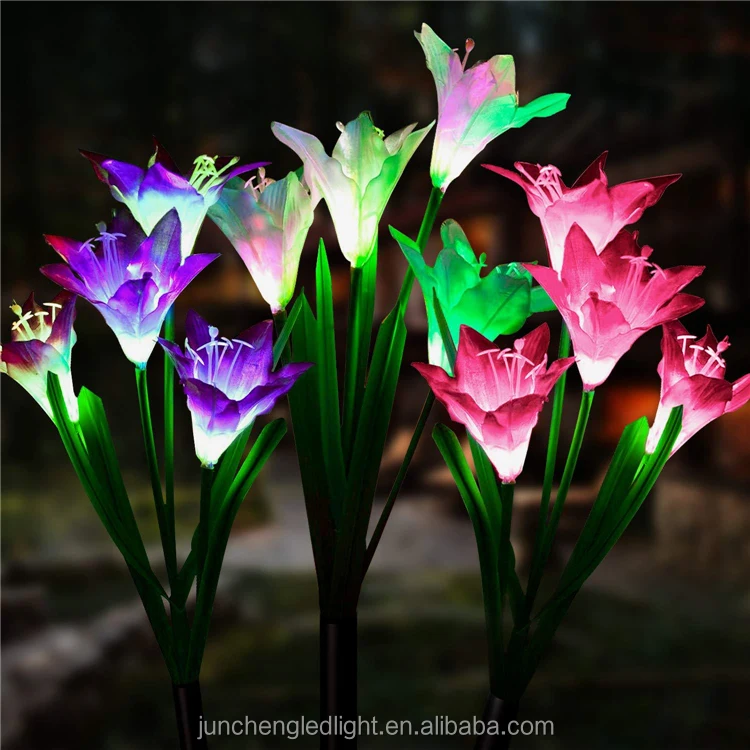 LED Solar Lily Flower Home Decorative Garden Decoration Lawn light