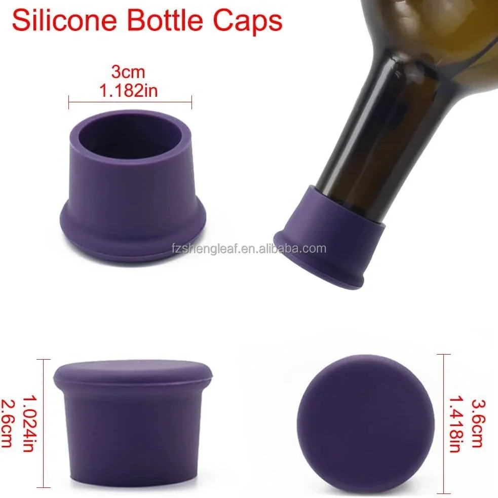 product personalized customized cork wedding wine bottle stopper leak proof food grade silicone with zinc alloy for your special day-4