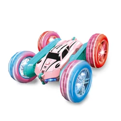Soli 2.4GHz RC Stunt Car 360 Degree Rotate Double Sided Remote Control Model Twist Car with LED Light Wheel and Music