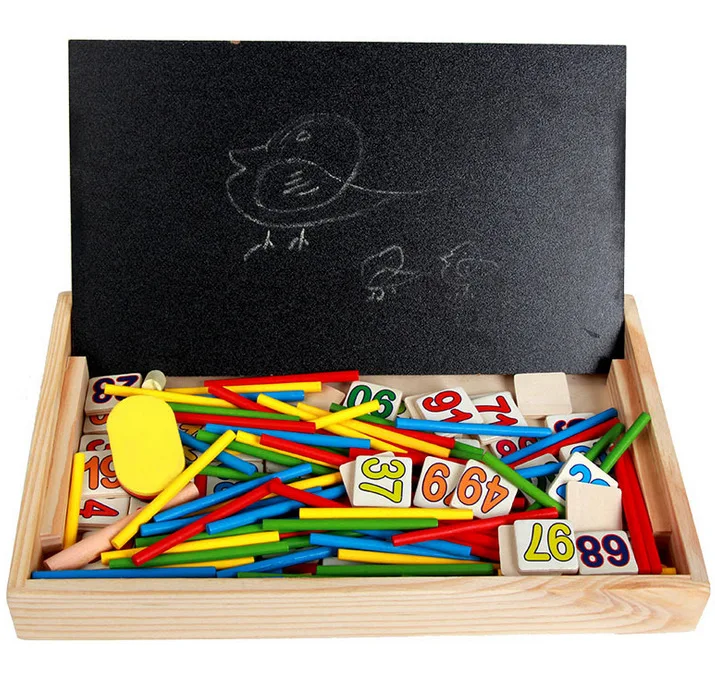 Hot Selling Wooden Digital Educational Computer Box Kids Match Board Game