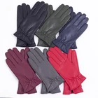 Leather Gloves Leather Gloves With Elastic Cuffs Women's Winter Riding Gloves