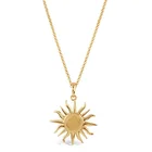 925 Silver Coin Necklace 925 Silver Minimalist Chain Coin Sun Charm Signet Pendant Necklaces