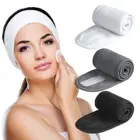 Custom Logo Spa Facial Headband Terry Cloth Spa Headband Stretch Towel Washable Facial Band Makeup Hair Wrap