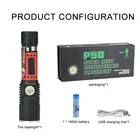 Led Coba XHP50 Led Usb Rechargeable Li Battery Zoom Clip Super Light Flashlight