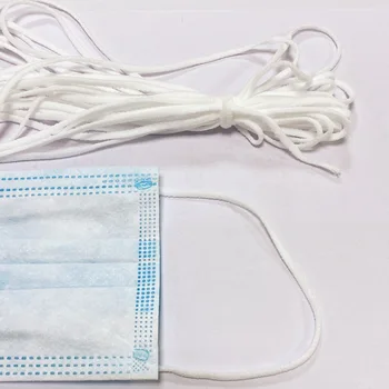 Elastic Webbing Earloop woven tape rope for face m-a-s-ks spandex nylon 3mm flat earloop