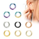Earrings Hoop Earrings POENNIS Stainless Steel Earrings Findings 9 Multi Colored Customize Hoop Round Earrings