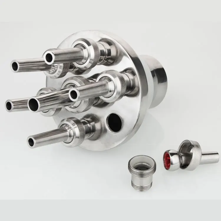 Factory Supply Stainless Steel Brass Adjustable Three Layer Flower Fountain Nozzle supplier