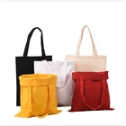 Bag Promotional Colorful Blank Custom Design Printing Organic Cotton Grocery Shopping Tote Bag Recycled Cotton