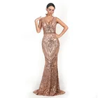 Summer Party Sexy Evening Dresses Plus Size Sequin Elegant Women Evening Dresses